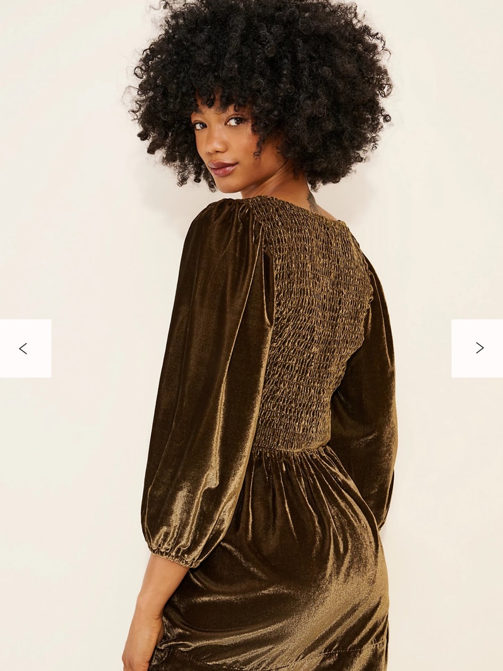 Free People Farrier Velvet Smocked Mini Dress - Chocolate Brown